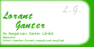 lorant ganter business card