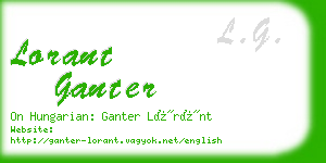 lorant ganter business card